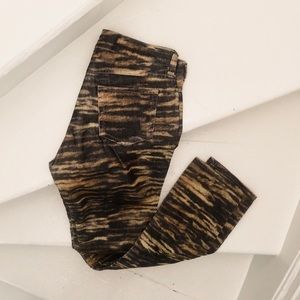 Isabel Marant Black and Tan Light corduroy pants
